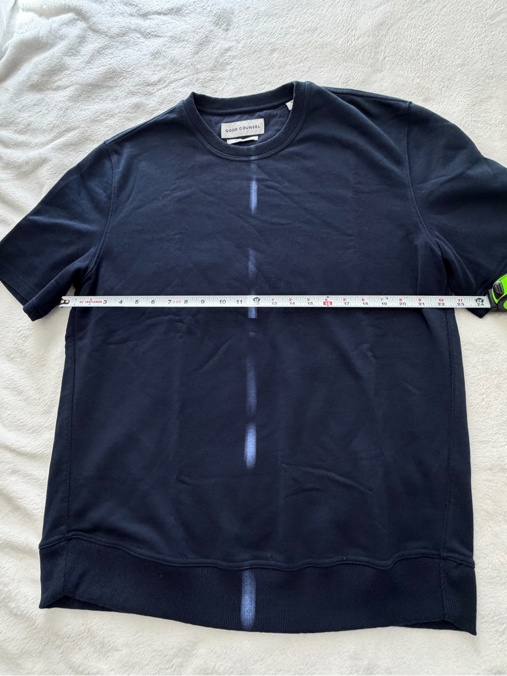 Men's navy “Good Counsel” Crewneck Short-Sleeve Shirt XL